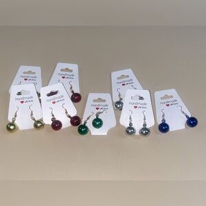 Christmas Ornament Earrings Handcrafted